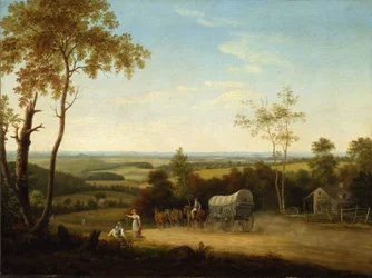 Conestoga-Wagen auf der Pennsylvania Turnpike, 1816